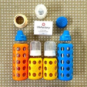 Lot of Life Factory glass baby bottles